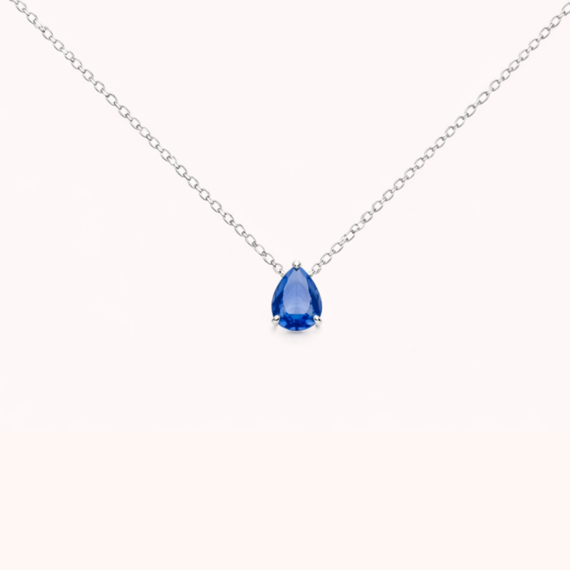 Collier ALMA Argent bleu foncé