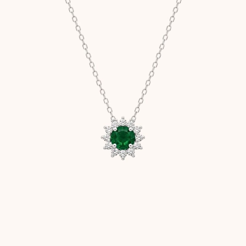 Collier ALMA - Argent - Vert