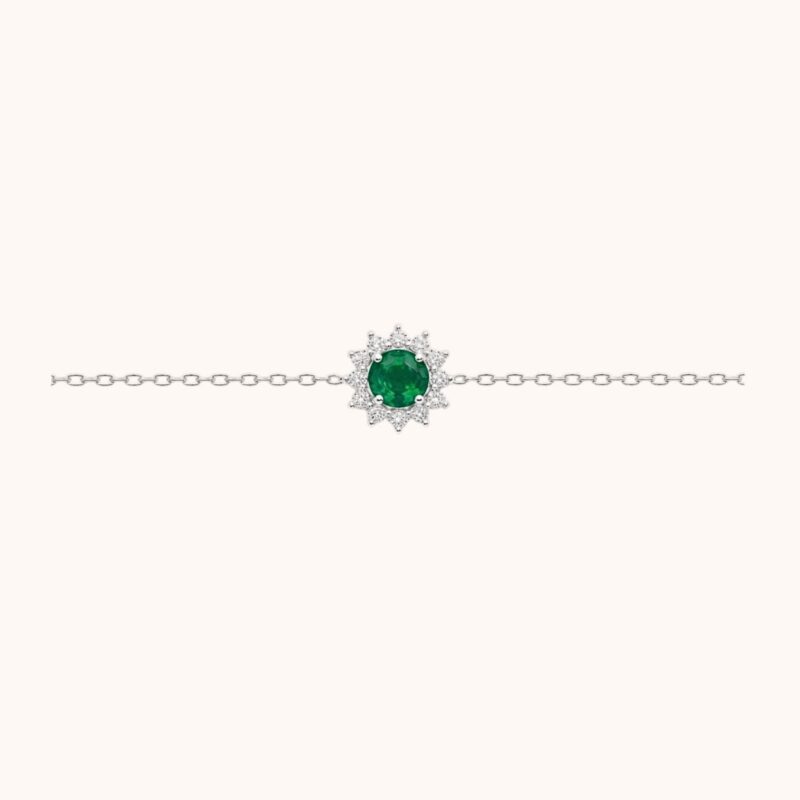 Bracelet ALMA - Argent - vert
