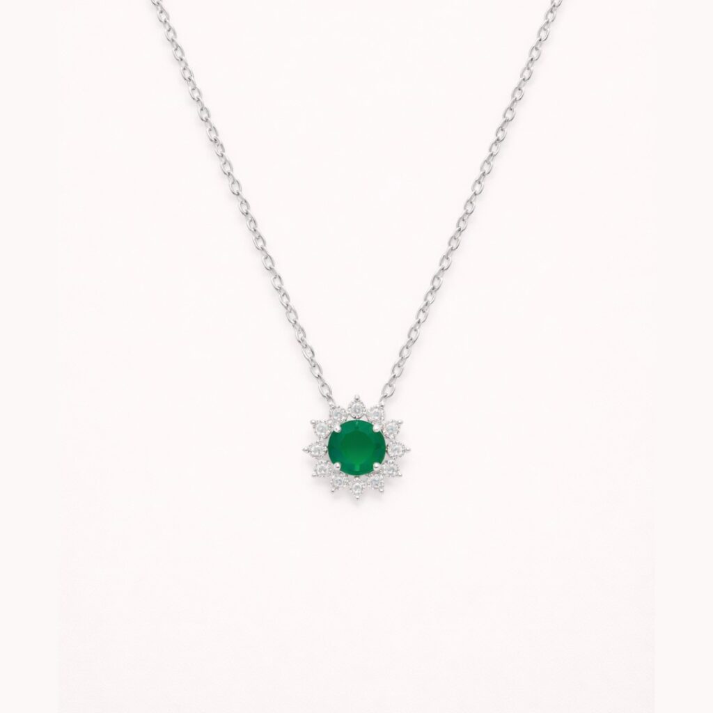 Collier ALMA Argent vert