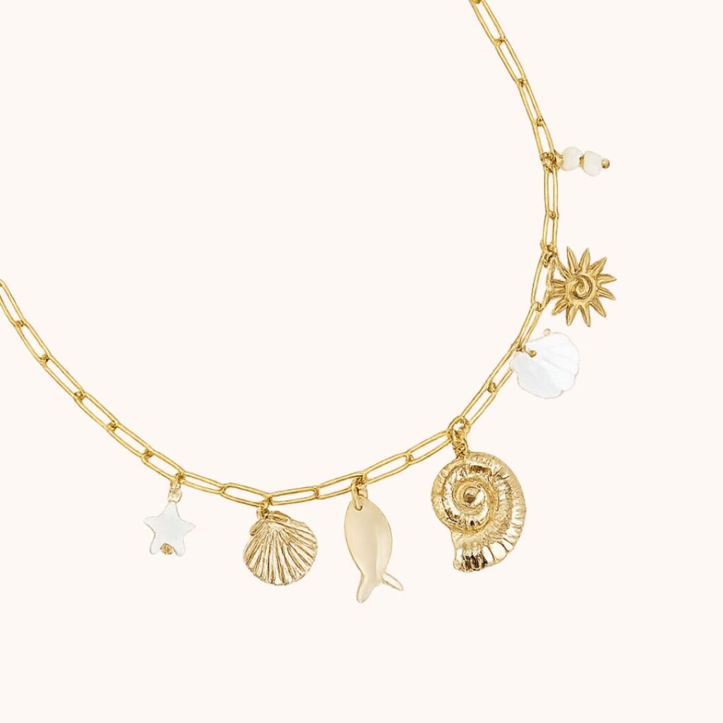 Collier Sunny multi breloques – Acier Doré