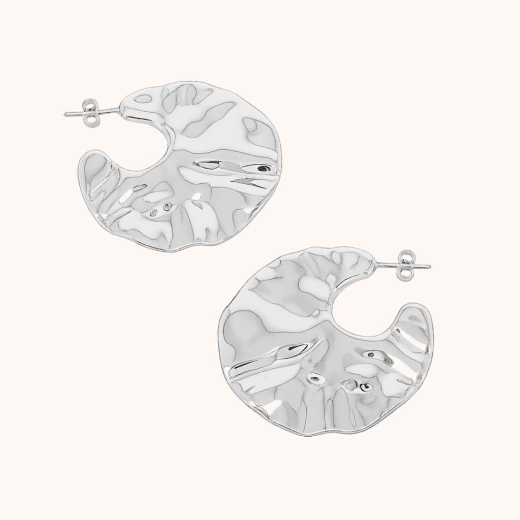 Boucles Élina – Acier Argenté