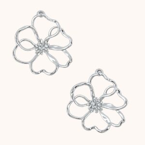 Boucles Léonie – Acier Argenté