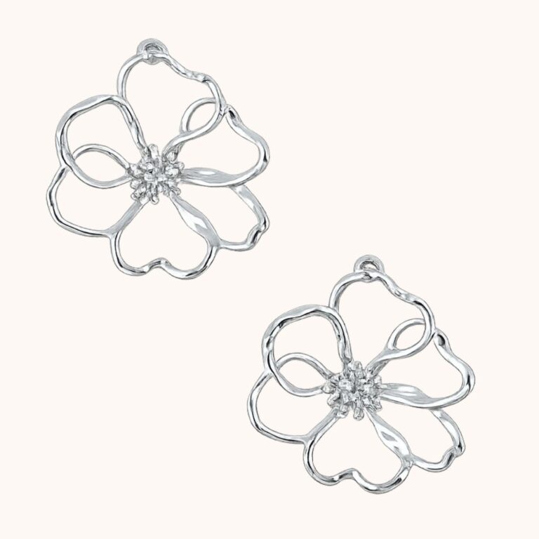 Boucles Léonie – Acier Argenté