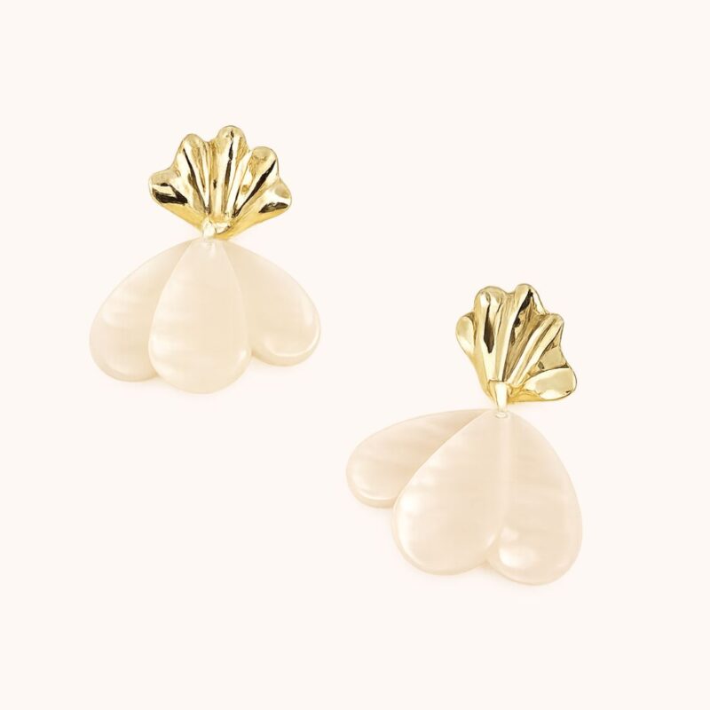 Boucles Élina Acétate - Acier Doré