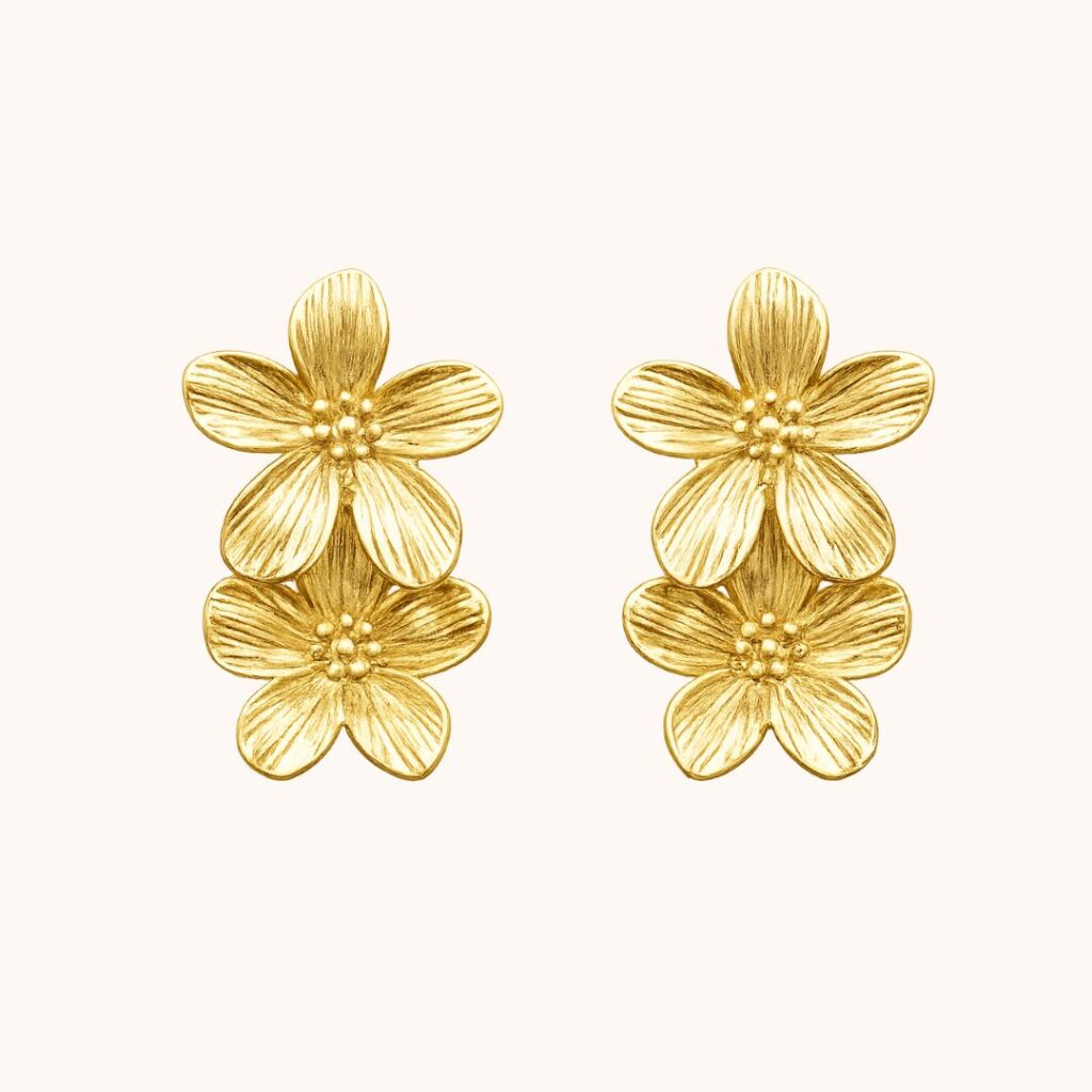 Boucles Éléonore – Acier Doré